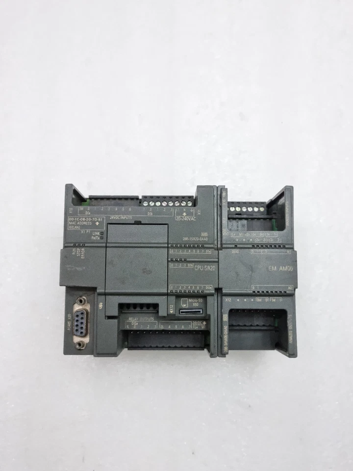 Used Working Siemens CPU SR20 6ES7288-1SR20-0AA0 With EM AM06 6ES7288-3AM06-0AA0